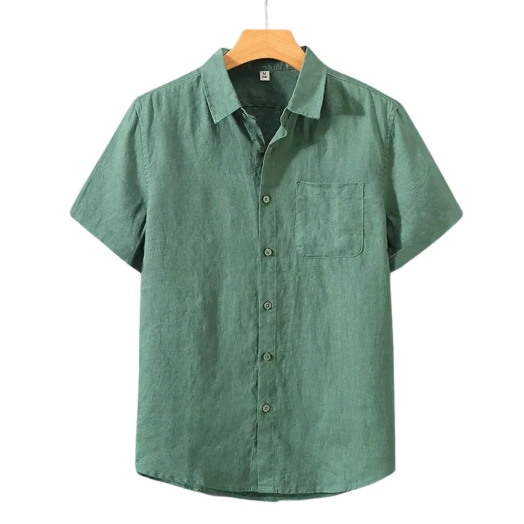 Cannes - Linen Shirt (Shortsleeve) - BellVion