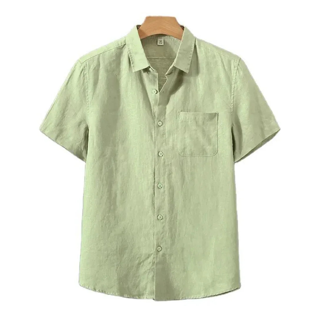 Cannes - Linen Shirt (Shortsleeve) - BellVion