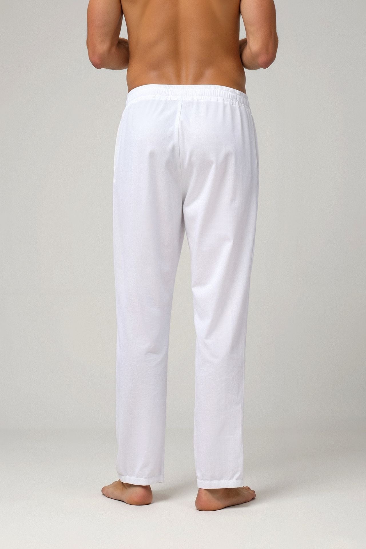 BV Cotton & Linen Blend Drawstring Pants