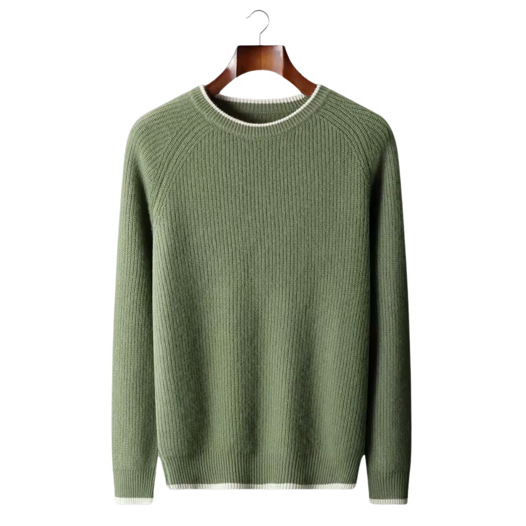 BV WOOL TWO TONE CREWNECK
