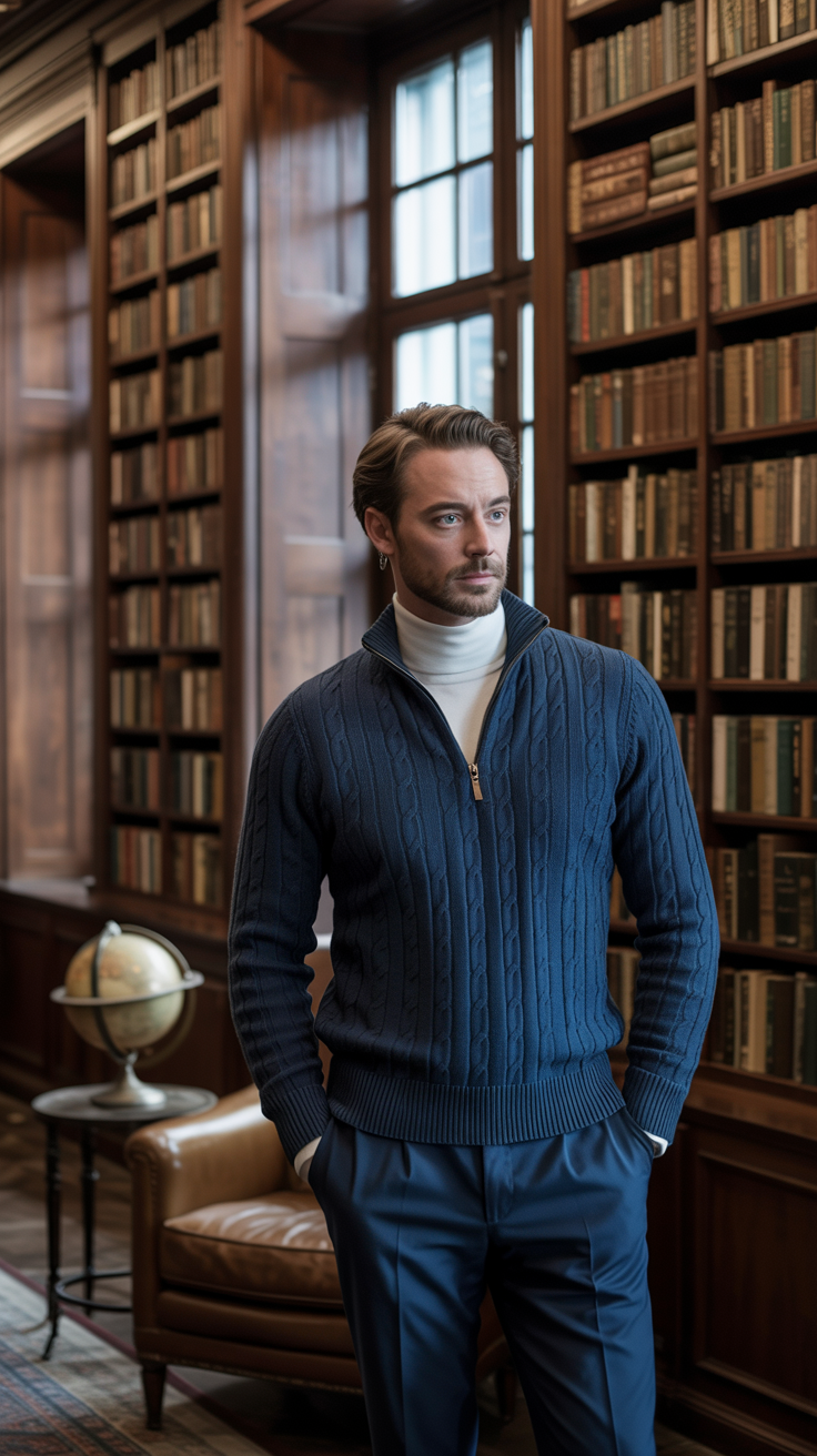 Royal Half Zip Sweater