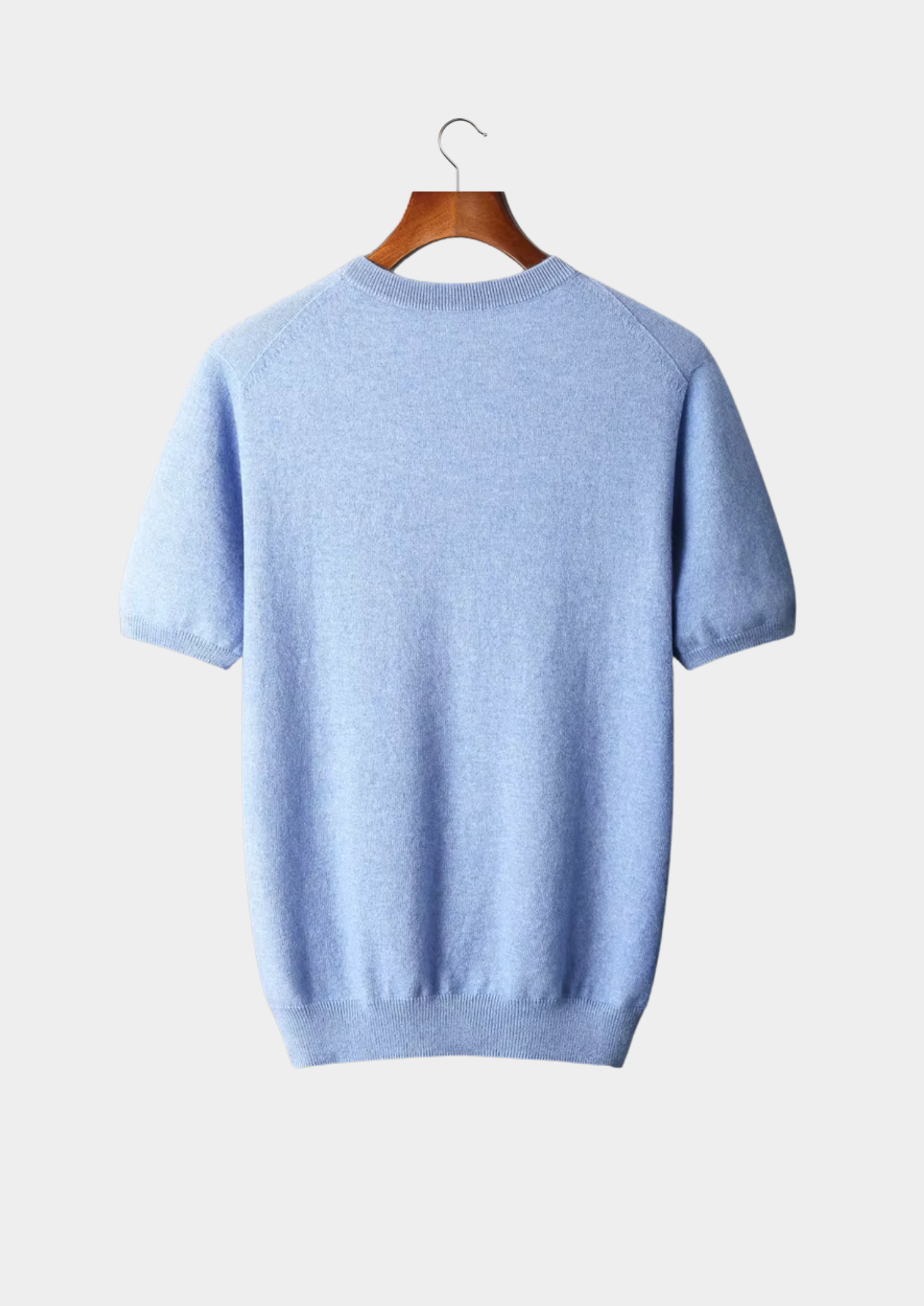 100% CASHMERE CLASSIC CREWNECK T-SHIRT
