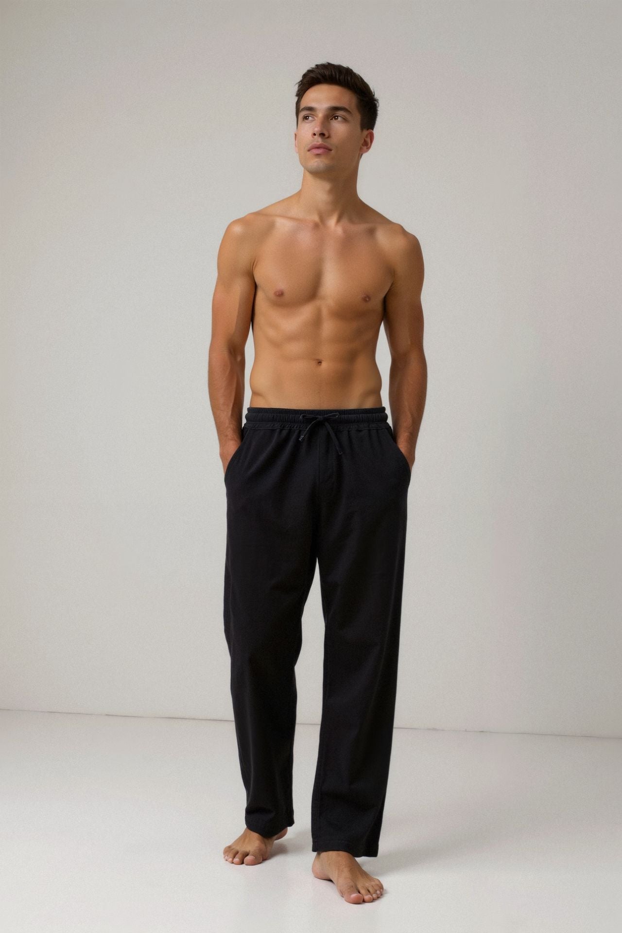 BV Cotton & Linen Blend Drawstring Pants