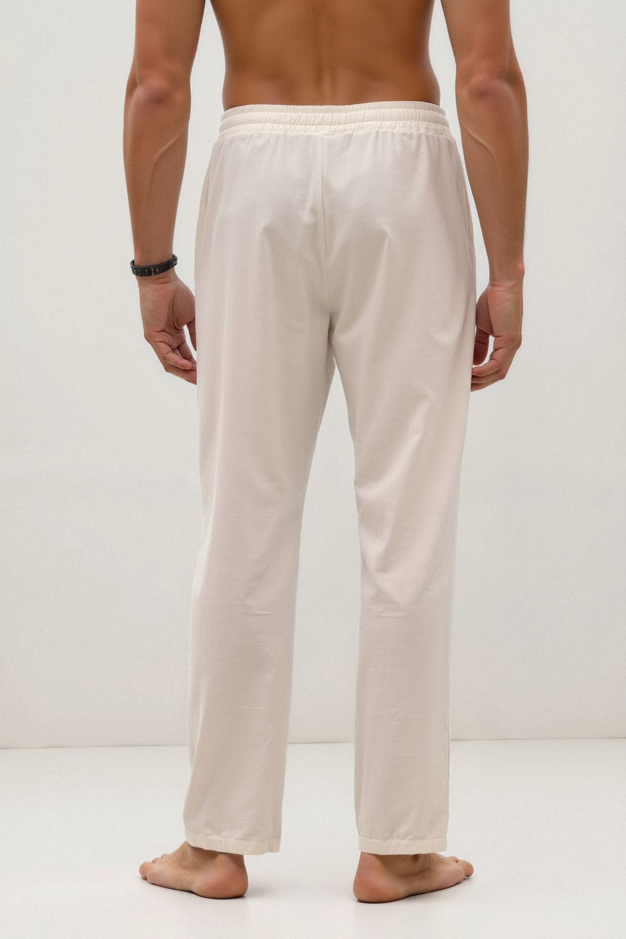 BV Cotton & Linen Blend Drawstring Pants